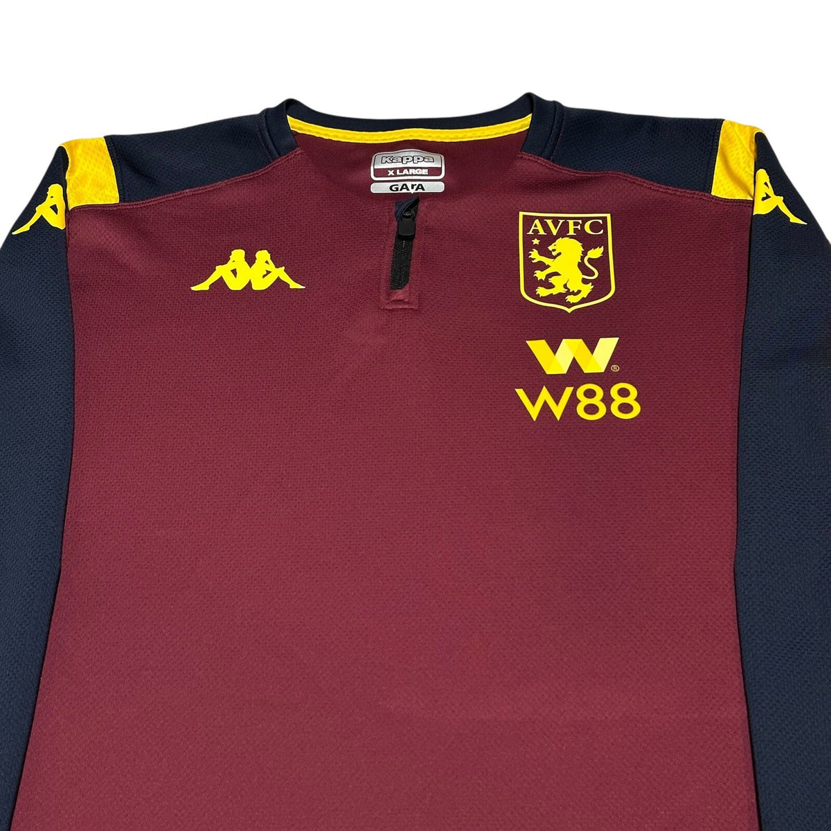 Official Kappa Aston Villa Jersey Training Top Size XL Extra Large Quarter Zip
