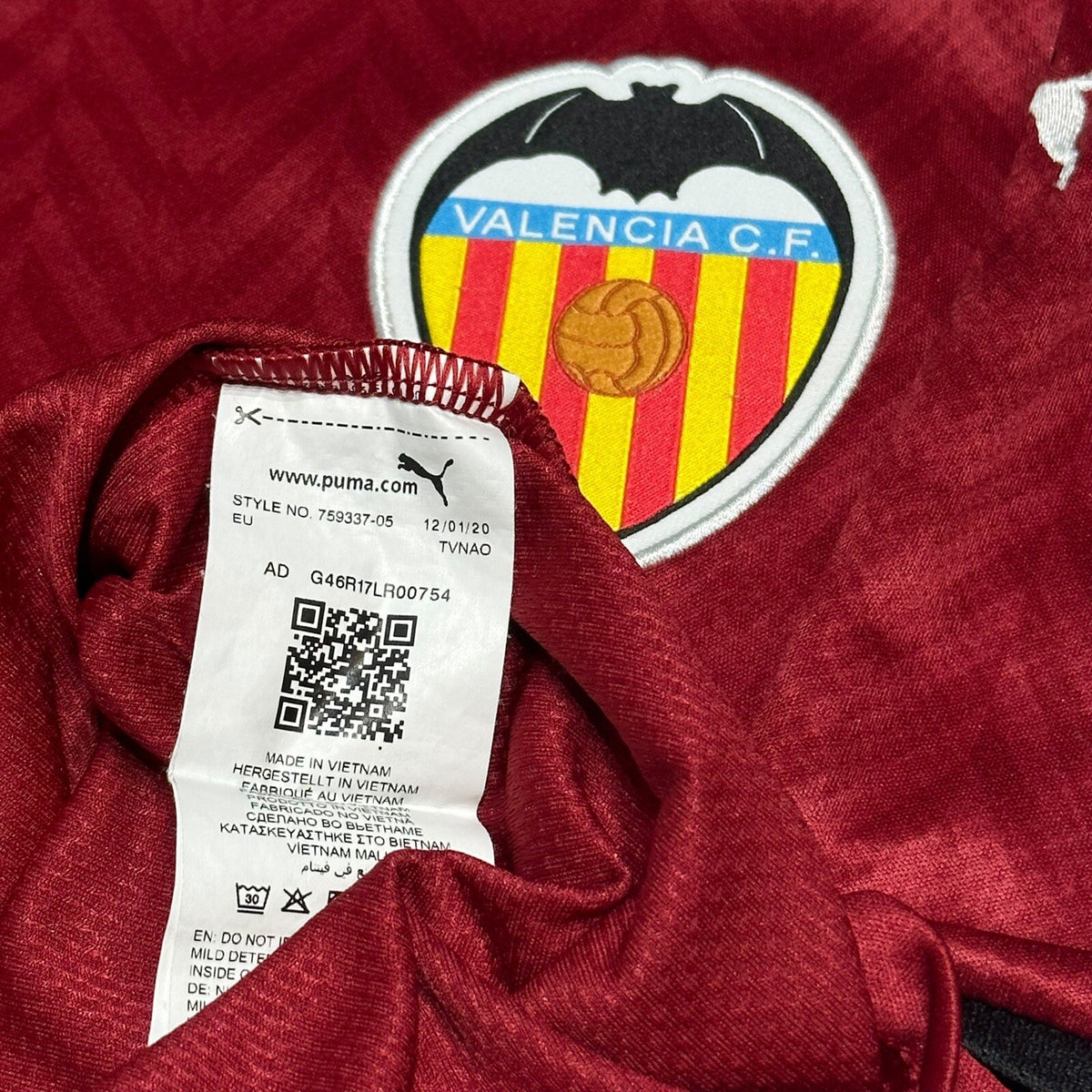 Valencia Away Football Shirt 2020/21 Size M Medium Puma Soccer Jersey