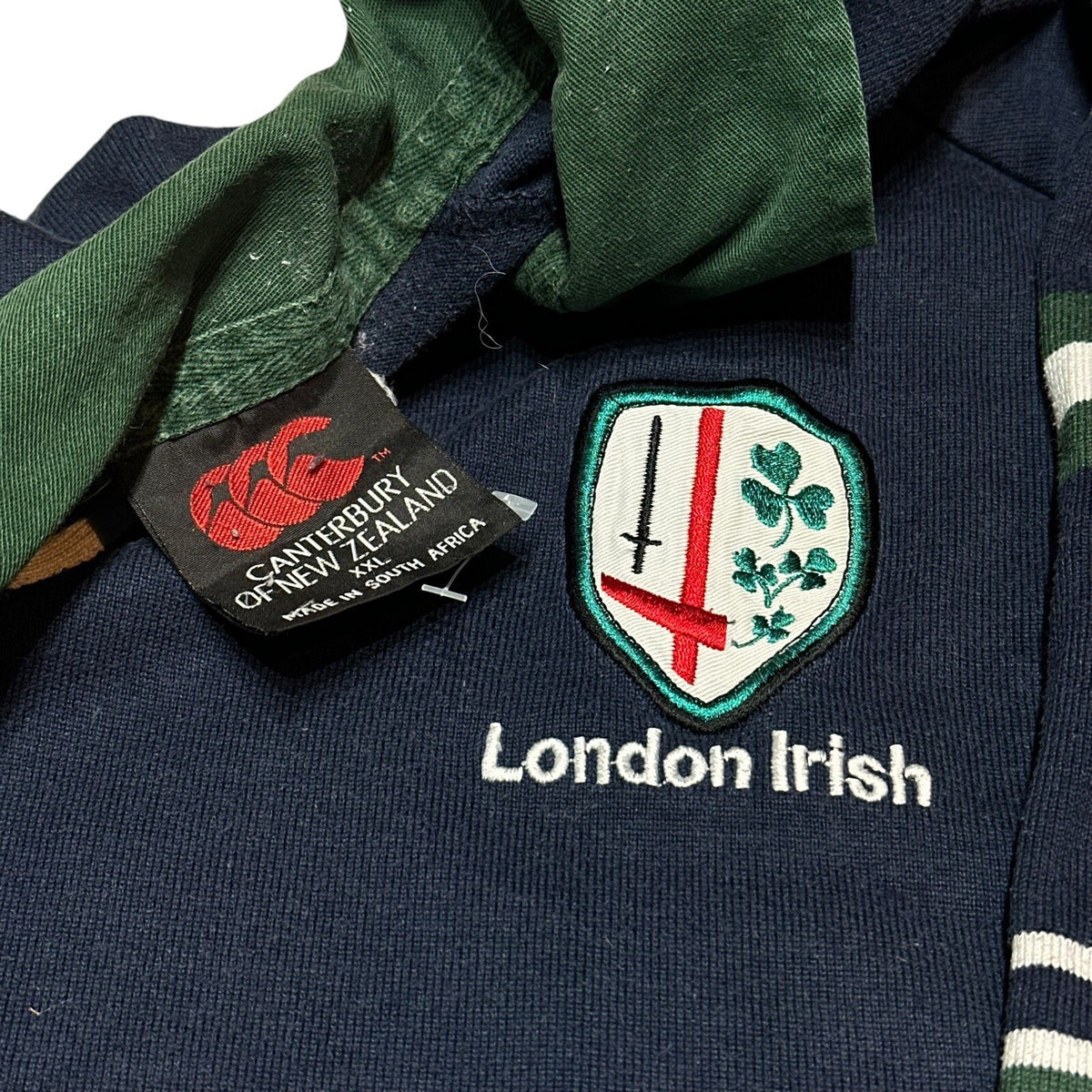 LONDON IRISH RUGBY SHIRT CANTERBURY VINTAGE JERSEY SIZE 2XL