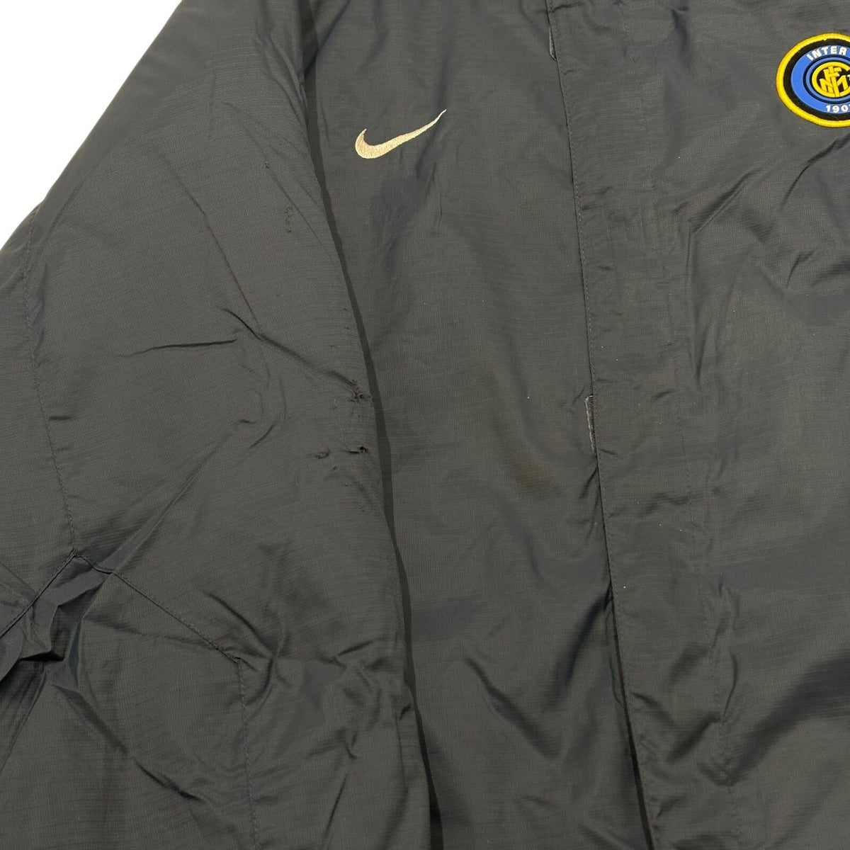 VINTAGE INTER MILAN FOOTBALL HOODED JACKET NIKE TRAINING KIT SIZE L