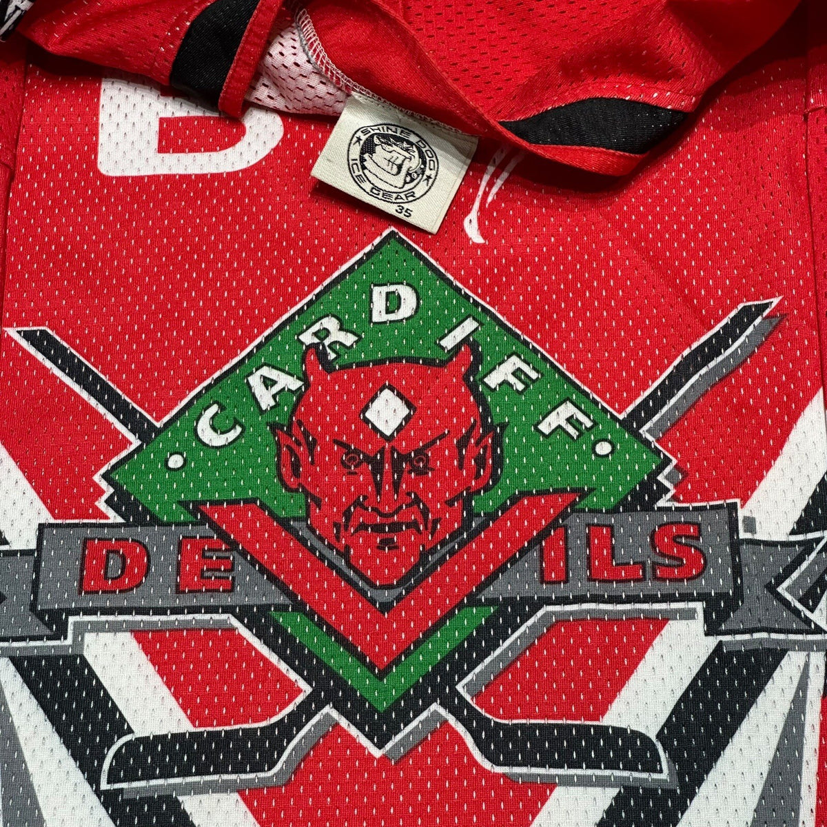 Rare Cardiff Devils Jersey Vintage Ice Hockey Shirt 1986-96 Size Small