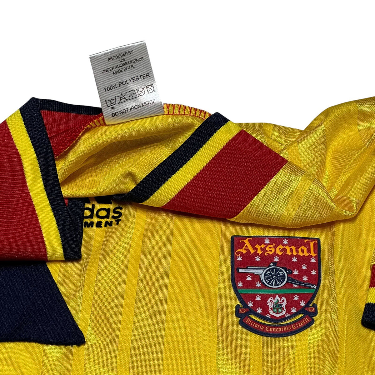 ARSENAL 1993 1994 AWAY FOOTBALL SHIRT ADIDAS JERSEY SIZE L/XL 42-44”