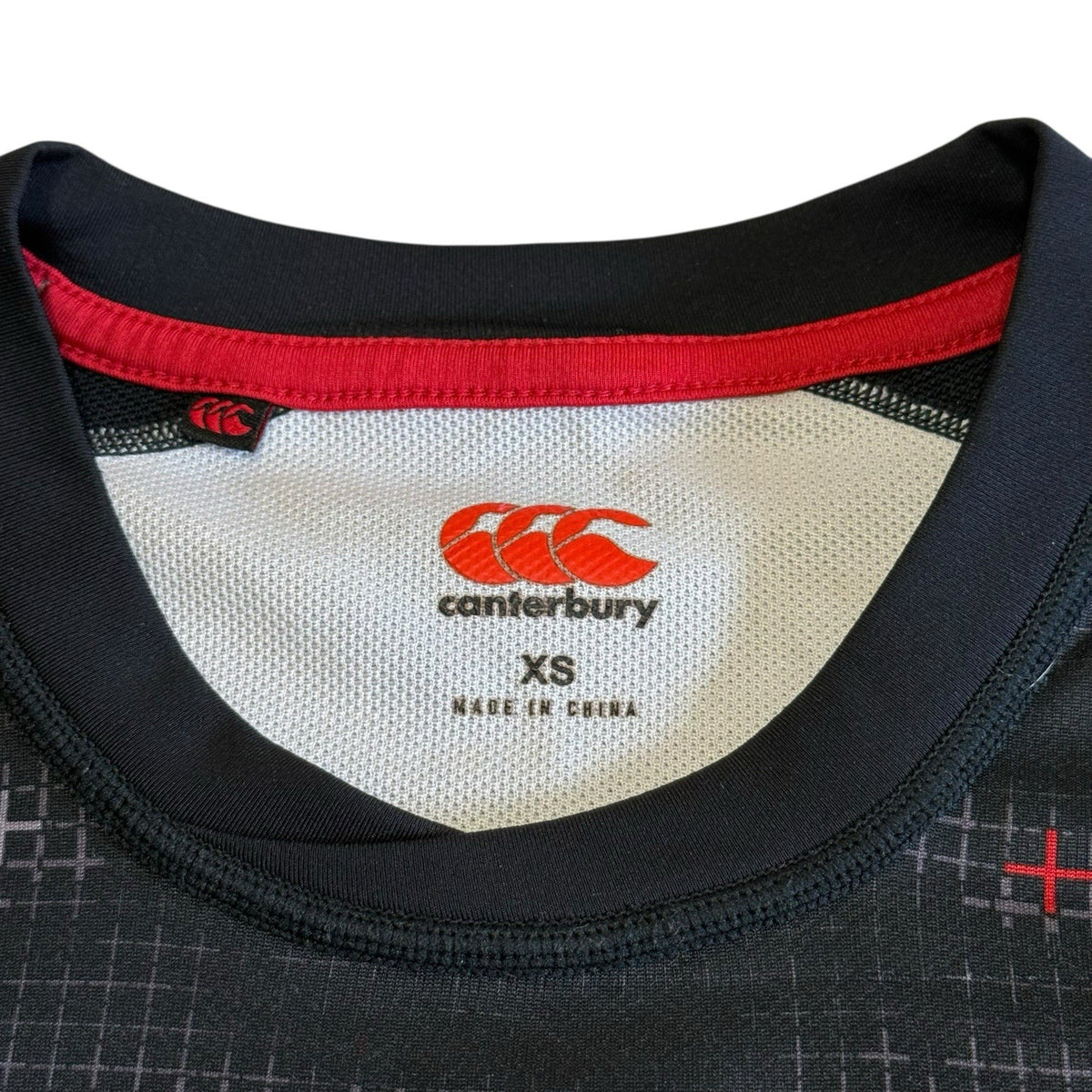 Canterbury England Rugby Shirt XS Adults Black 2018/19 Alternate Away Kit