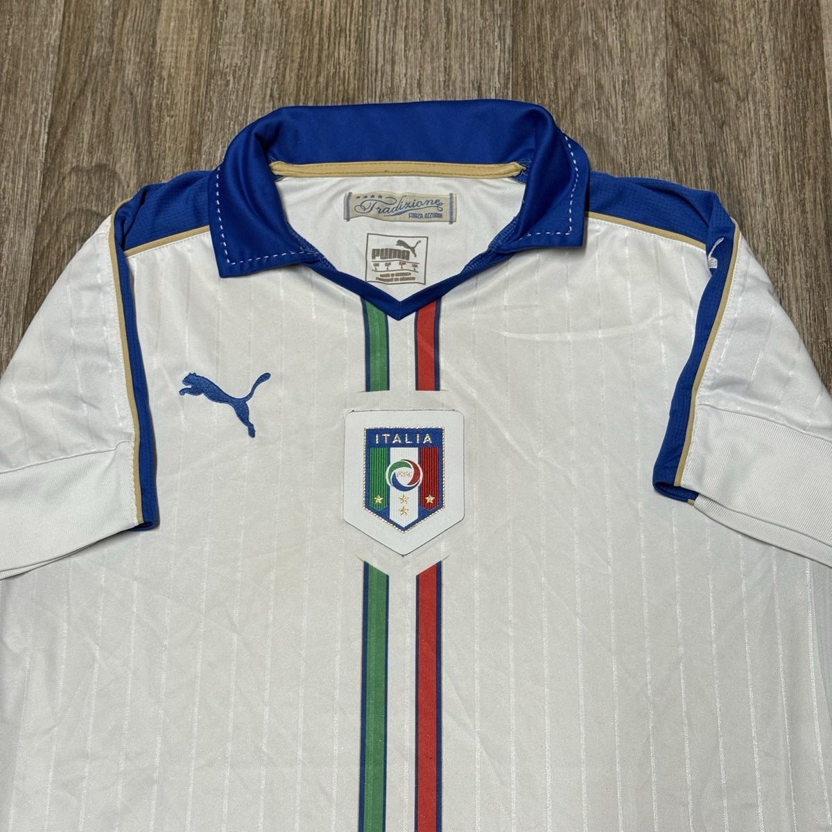 Italy Football Shirt 15/16 Euro Puma Soccer Jersey Size Large