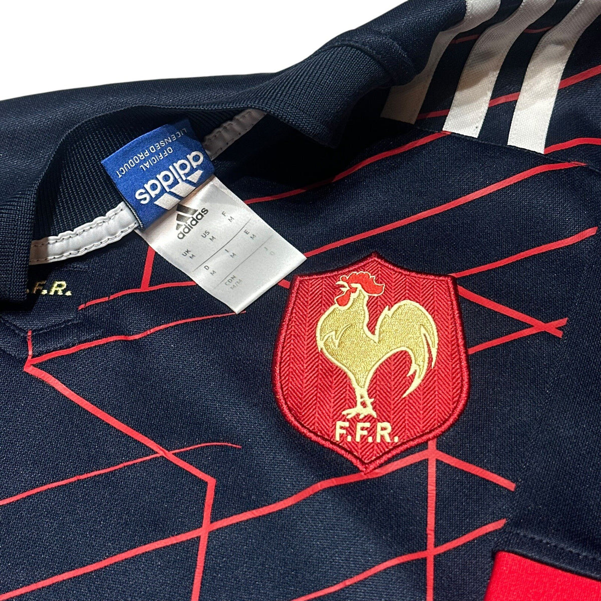 France Rugby Union Home Shirt 2016/2017 Adidas Jersey Blue Medium M