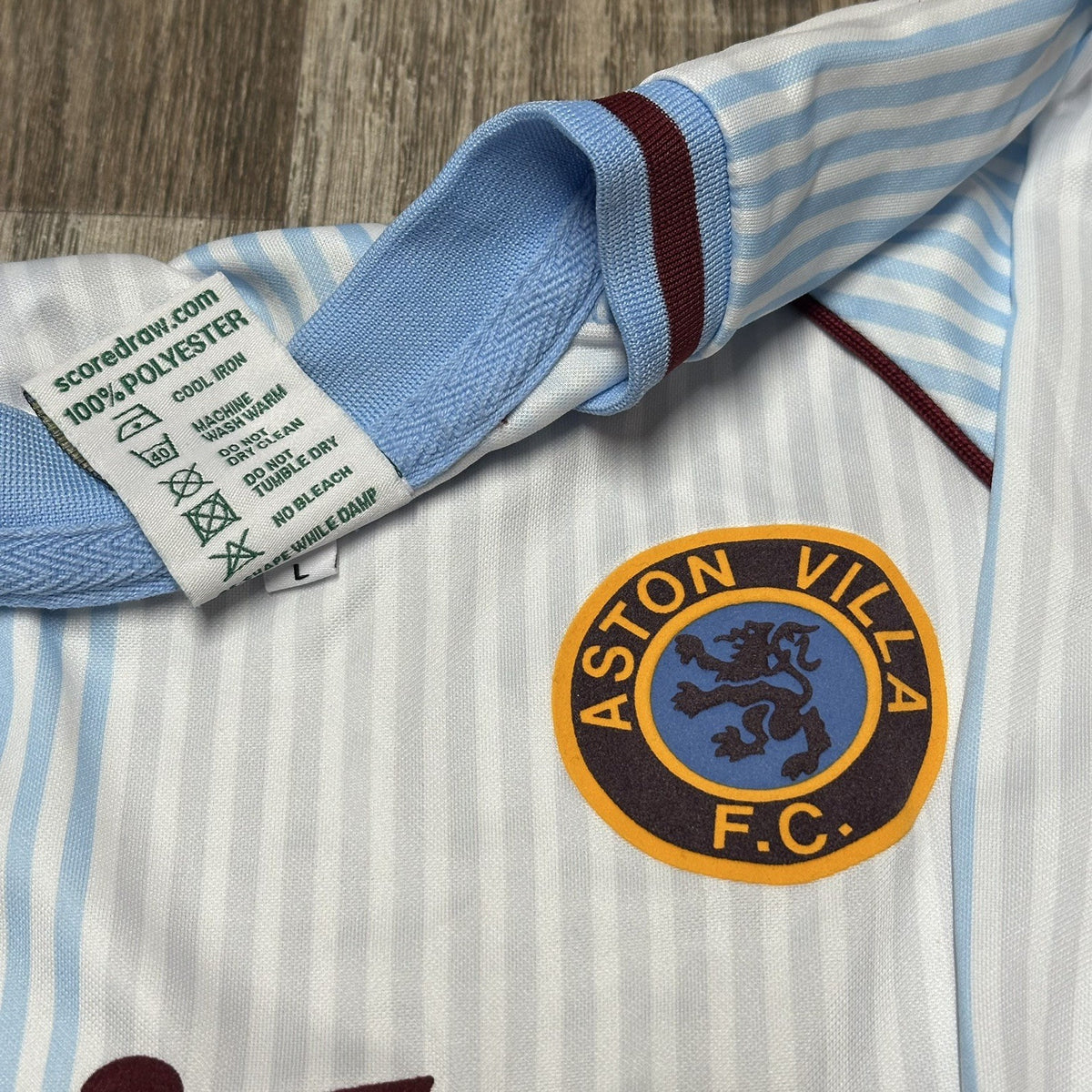 Aston Villa Away Shirt 1987-89 Large Score Draw