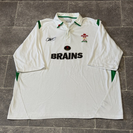 Wales Away Rugby Shirt 2005 Size XXL Mens 2XL Short Sleeve Reebok Brains WRU