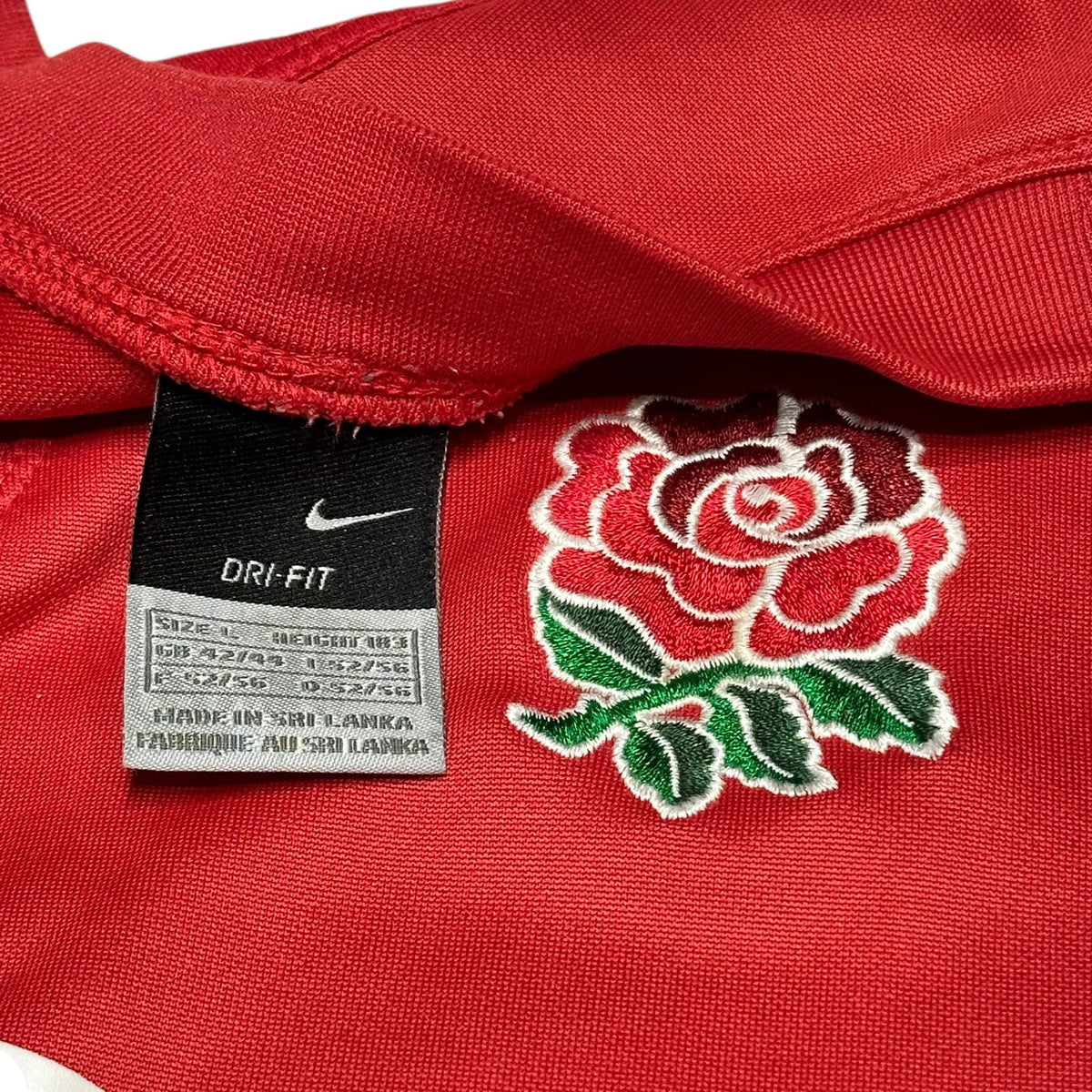 England Rugby Shirt Jersey O2 2000s Official Nike Training Kit Size Large