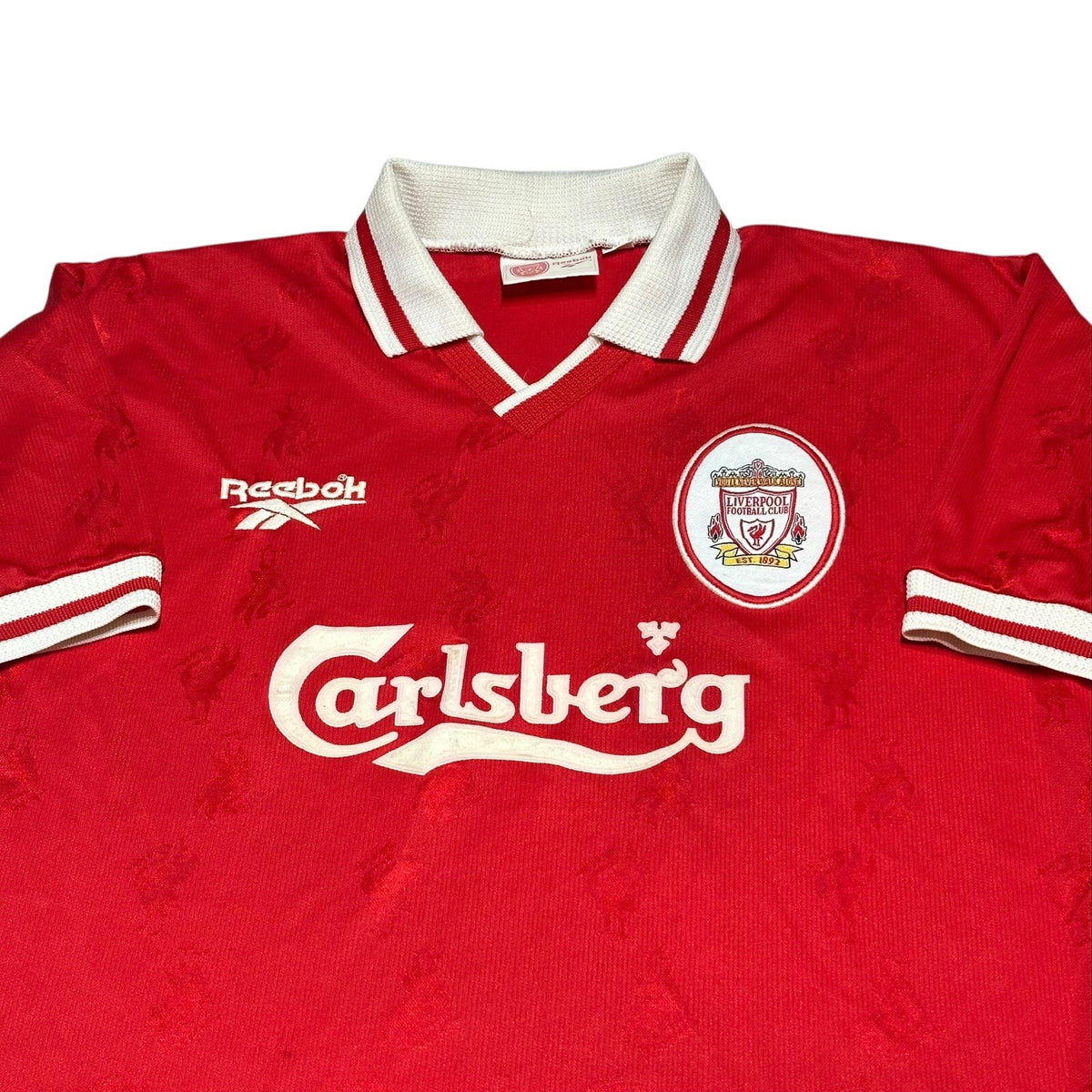 LIVERPOOL 1996/1998 HOME FOOTBALL SHIRT REEBOK SOCCER JERSEY SIZE LARGE 42/44”