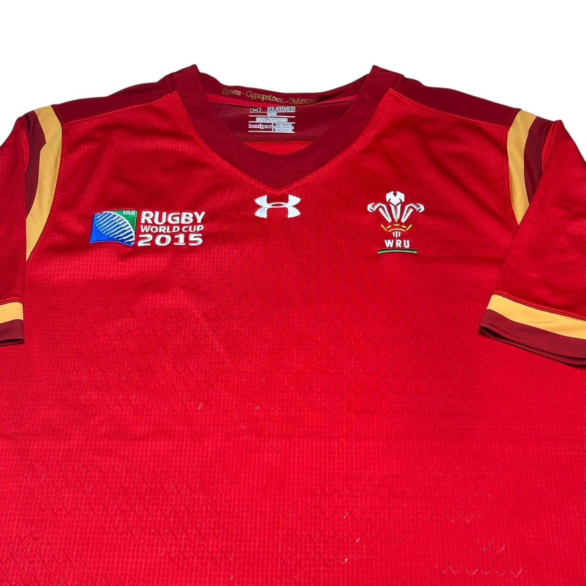 Wales Rugby Shirt 2015 World Cup Mens 3XL WRU Home Union Under Armour Jersey