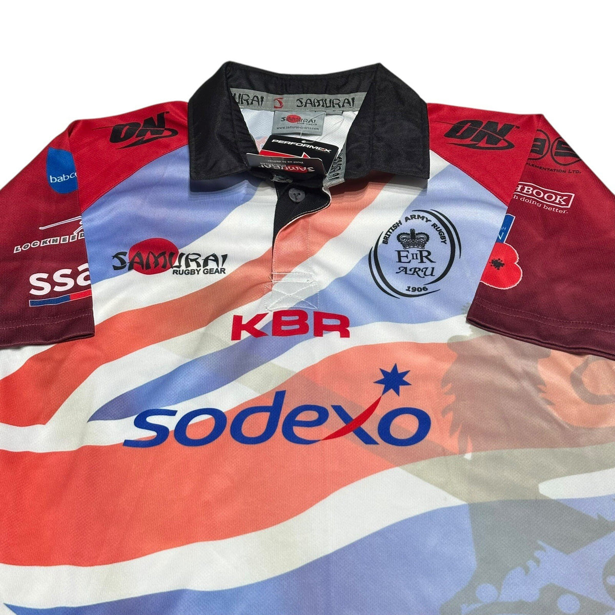 British Army Rugby Shirt NEW Size S 1906 commemorative Samurai Rugby Jersey