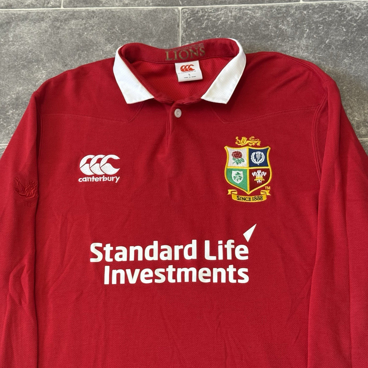 Canterbury British And Irish Lions Rugby Shirt Long Sleeve Large Men’s