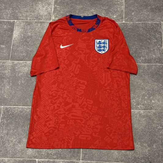 England Football Shirt Medium Adults 2020/21 Pre Match Training Jersey Nike