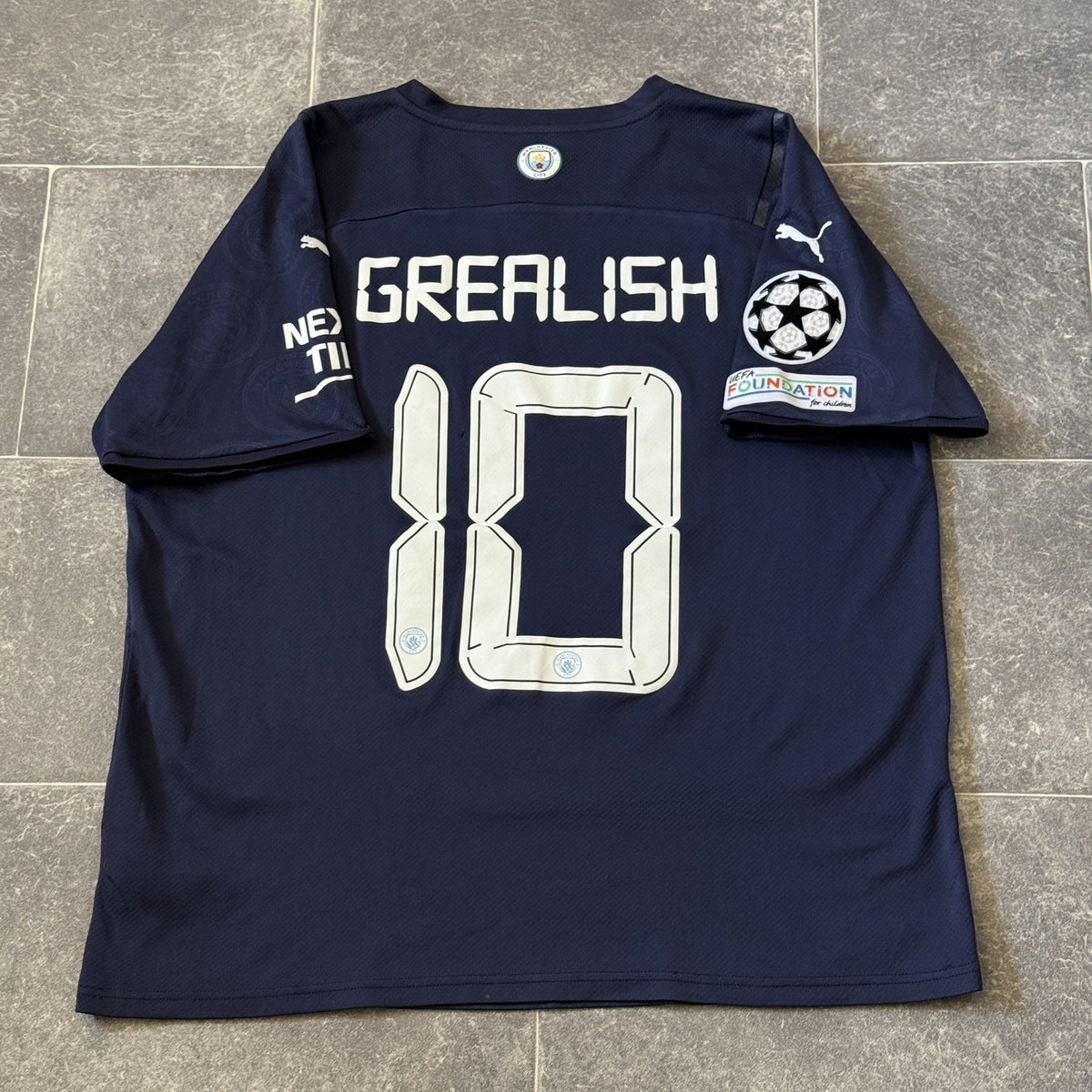 Manchester City Third Away 2021/22 Football Shirt XL Adults UCL #10 Grealish