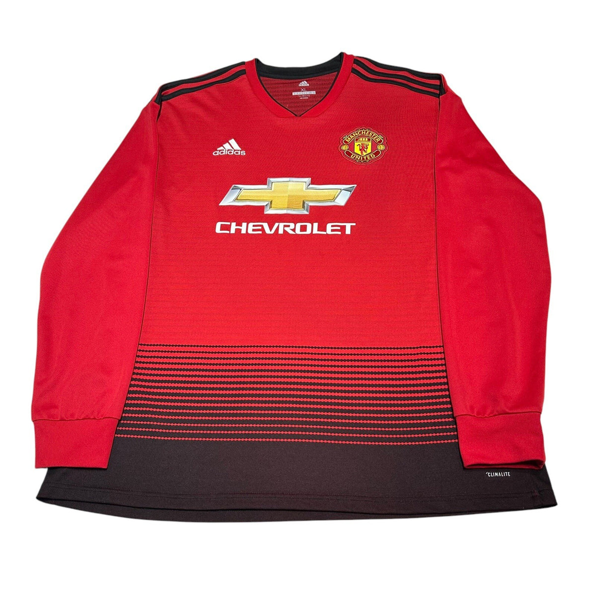 Manchester United 2018 2019 Home Shirt Adidas Long Sleeve Jersey Size XL