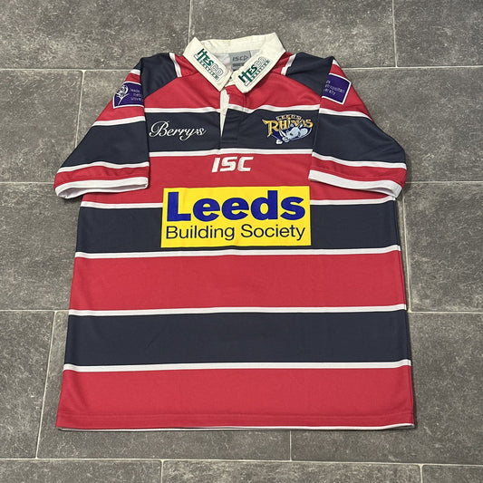 MENS ISC RUGBY LEAGUE LEEDS RHINOS 2012/2013 SHIRT JERSEY LARGE ADULTS