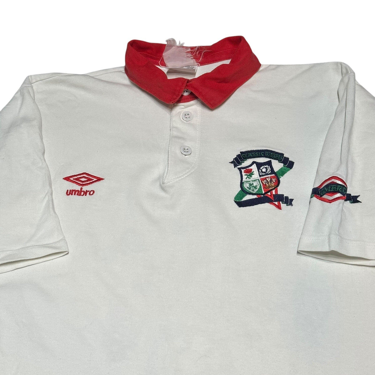 Vintage British Lions Rugby Shirt Mens M/L White Umbro 1989 Australia Union