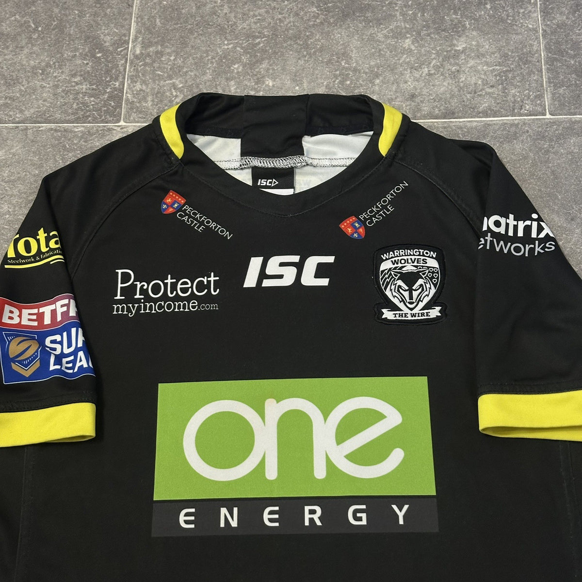 Warrington Wolves Rugby Super League Away Shirt 2018 ISC Large L Adults Jersey