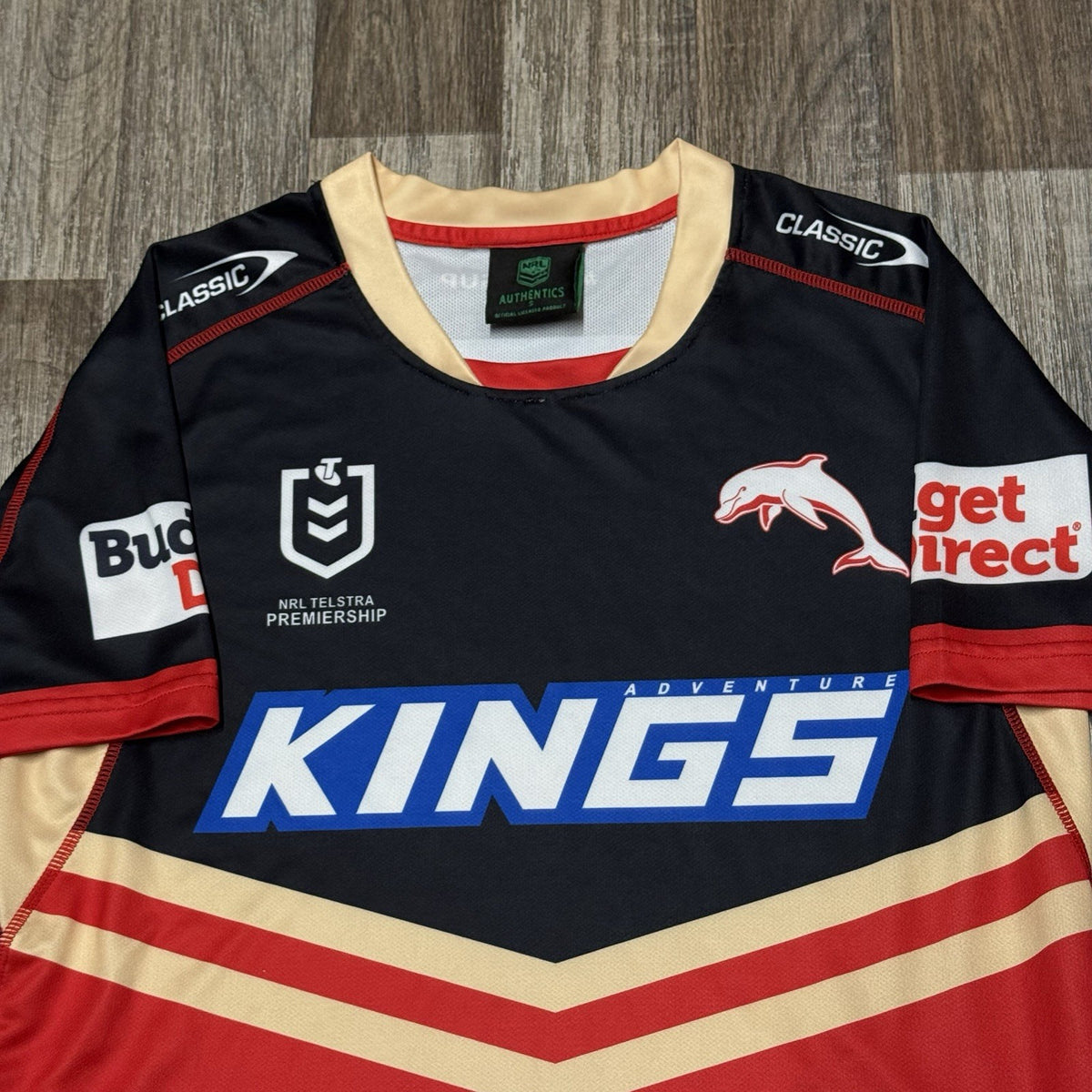 RUGBY MEN's TRAINING INDIGENOUS Dolphins NRL TOP JERSEY SMALL ADULTS