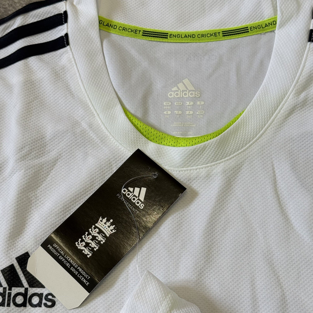 England Cricket Jersey 2010/11 White Training Shirt Mens Large