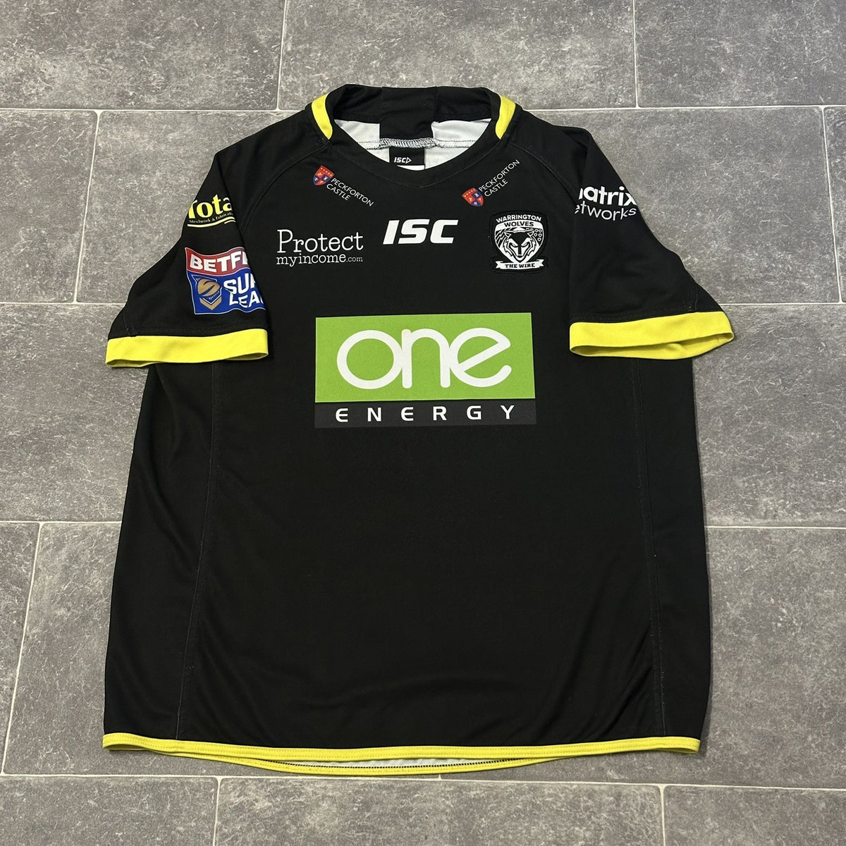 Warrington Wolves Rugby Super League Away Shirt 2018 ISC Large L Adults Jersey