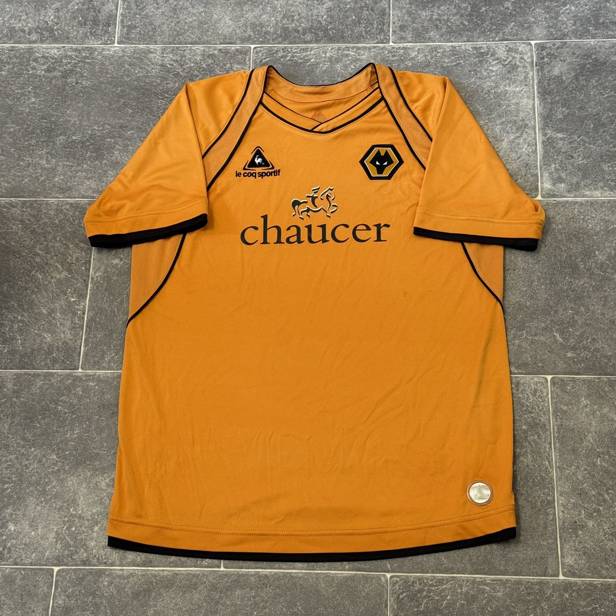 WOLVERHAMPTON WANDERERS 08-09 Wolves Football Shirt Le Coq Sportif Small/Medium