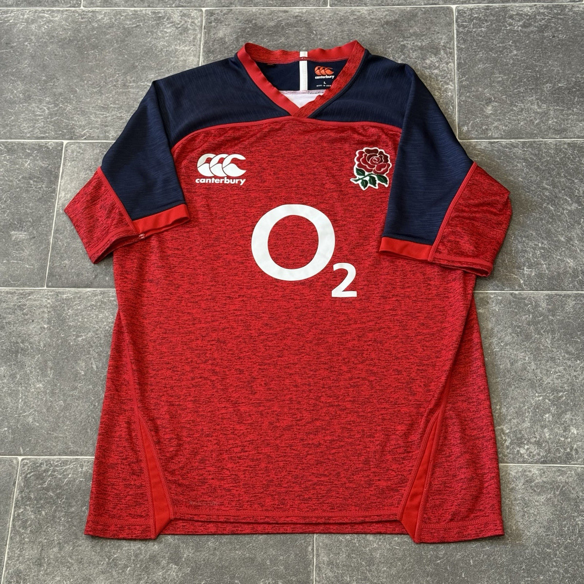 England Canterbury Rugby Shirt Large Adults Red Away 2019 2020 Vapodri Jersey