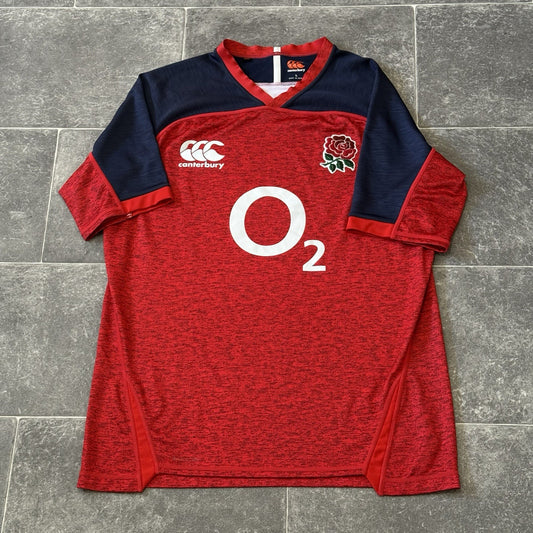 England Canterbury Rugby Shirt Large Adults Red Away 2019 2020 Vapodri Jersey
