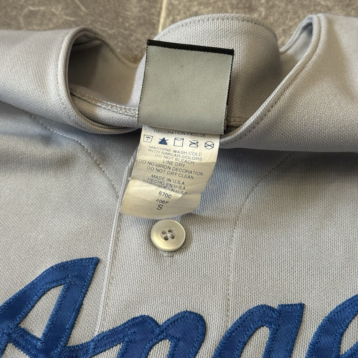 LOS ANGELES BASEBALL JERSEY DODJERS MAGESTIC SHIRT GREY SMALL ADULTS
