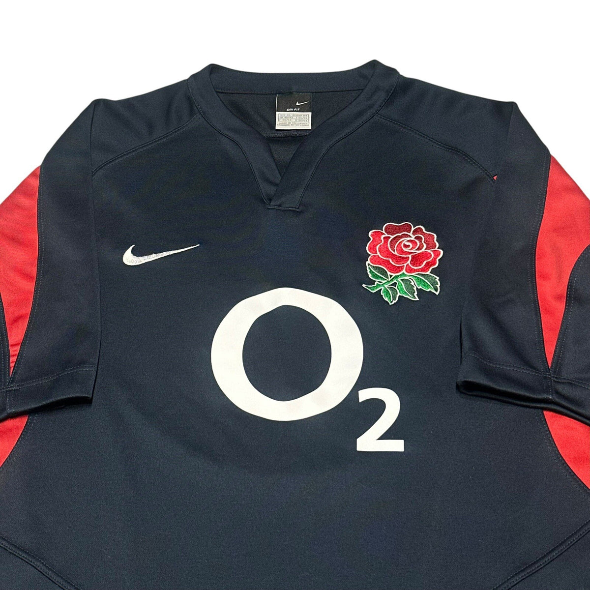 ENGLAND 2005/06 Away Rugby Shirt XL Nike Blue Short Sleeve Mens Extra Large