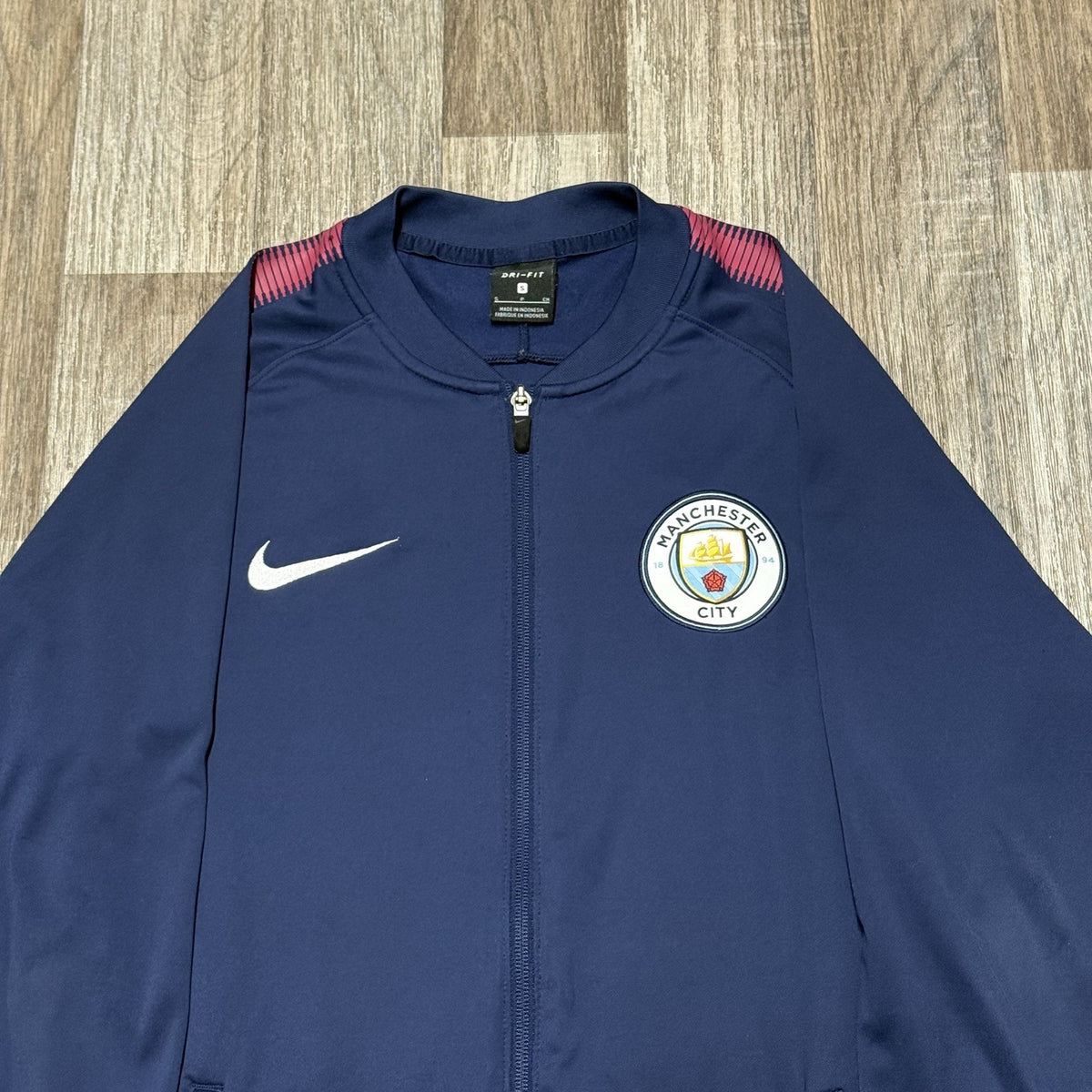 Nike Manchester City Training Top Full Zip Jacket Blue Mens Small