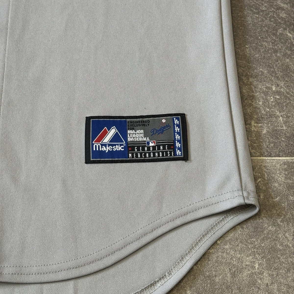 LOS ANGELES BASEBALL JERSEY DODJERS MAGESTIC SHIRT GREY SMALL ADULTS