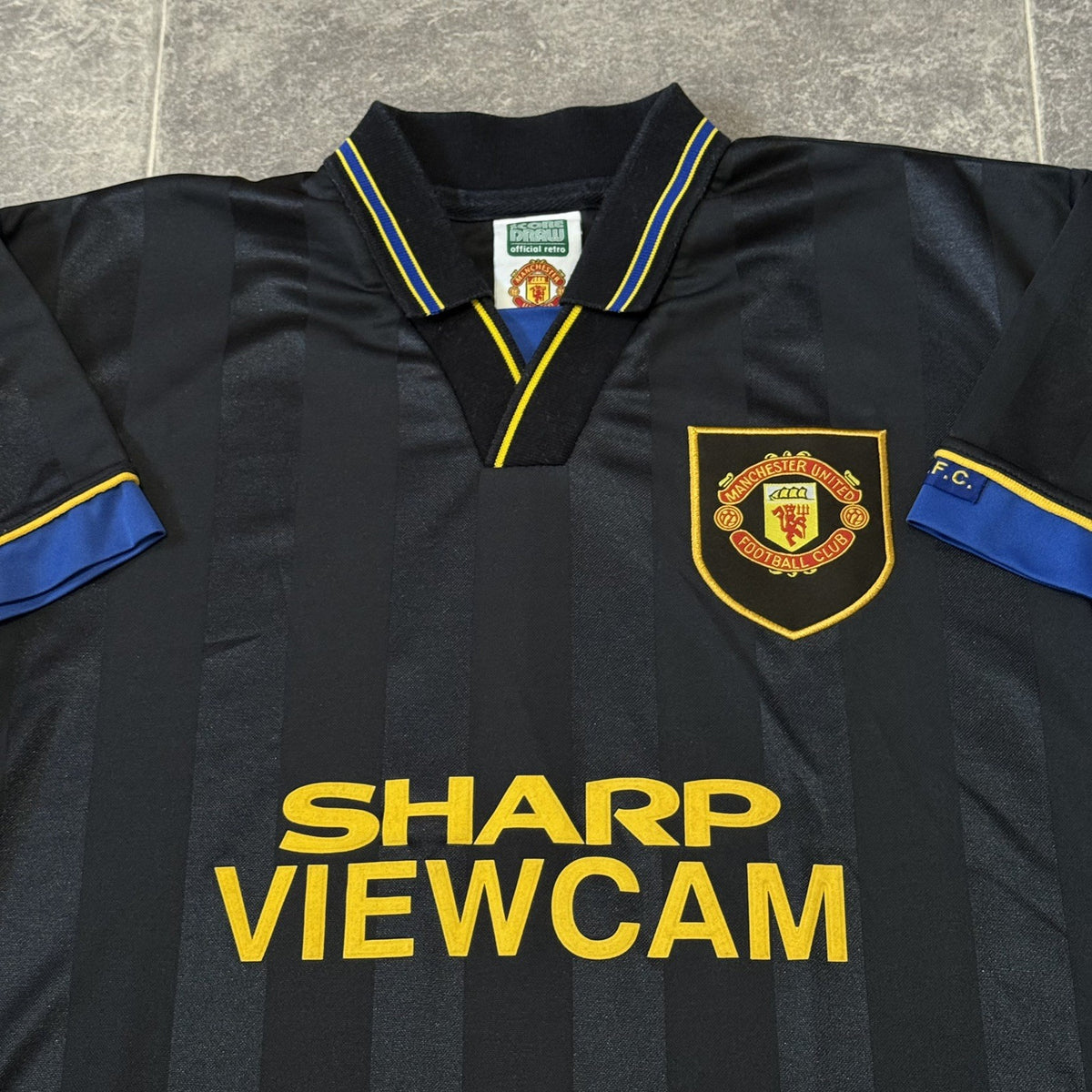 Manchester United 1993 1995 Away Football Shirt Jersey Score Draw Small Adults