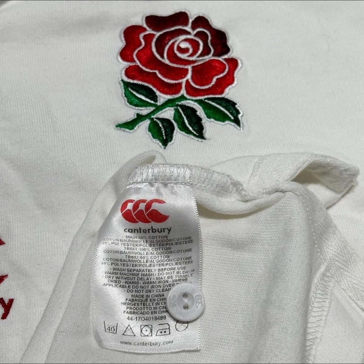 England Rugby World Cup 2015 Canterbury Mens Medium M Long Sleeved Shirt Top