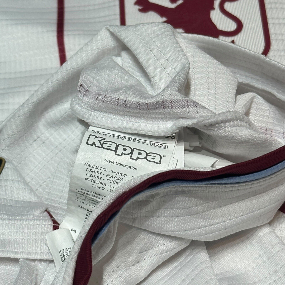 ASTON VILLA 2021/2022 AWAY FOOTBALL SHIRT KAPPA SOCCER JERSEY SIZE S/M ADULT