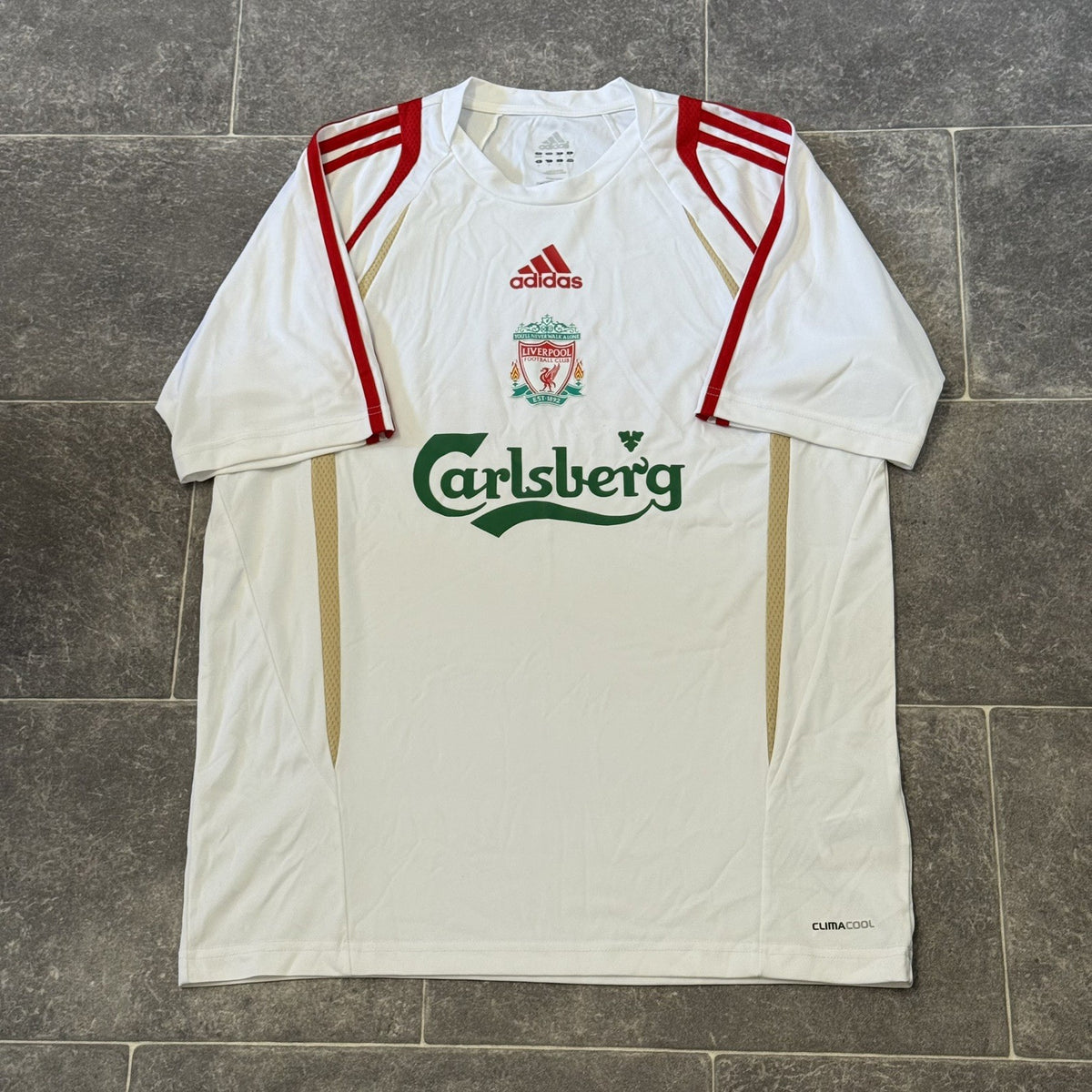 Liverpool Football Shirt Small Adults 2009 10 Training Soccer Jersey Carlsberg