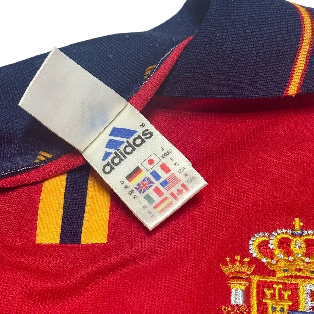 Spain Football Shirt Jersey Camiseta Soccer 1999 2000 2001 Home Size XL Adidas