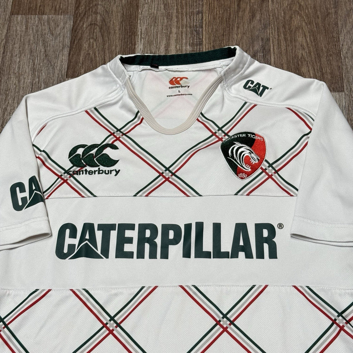 Leicester Tigers 2013 - 2014 Canterbury Rugby Shirt AWAY White Large Adults