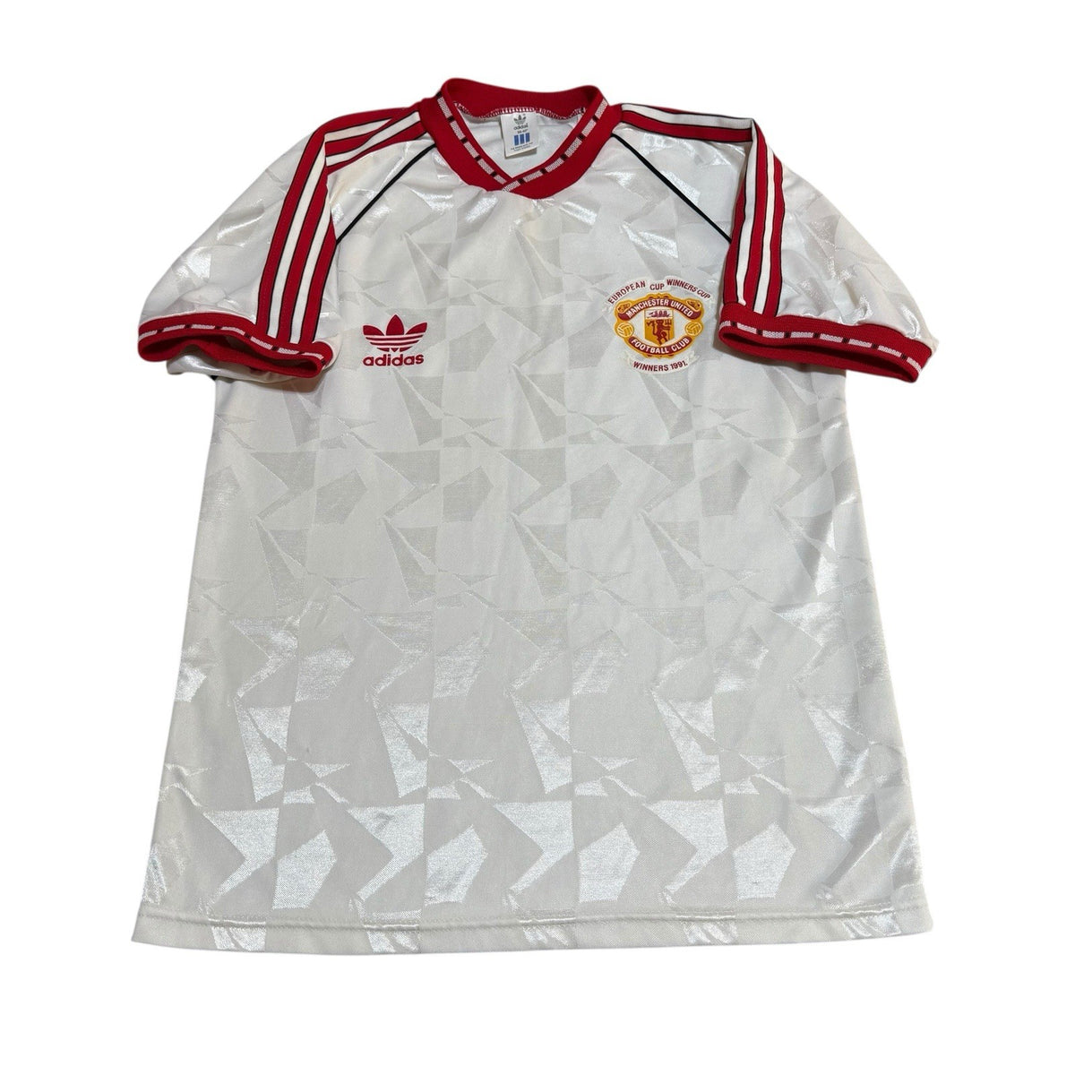 Manchester United European Cup Winners 1991 Football Shirt Adults M 38-40 Adidas