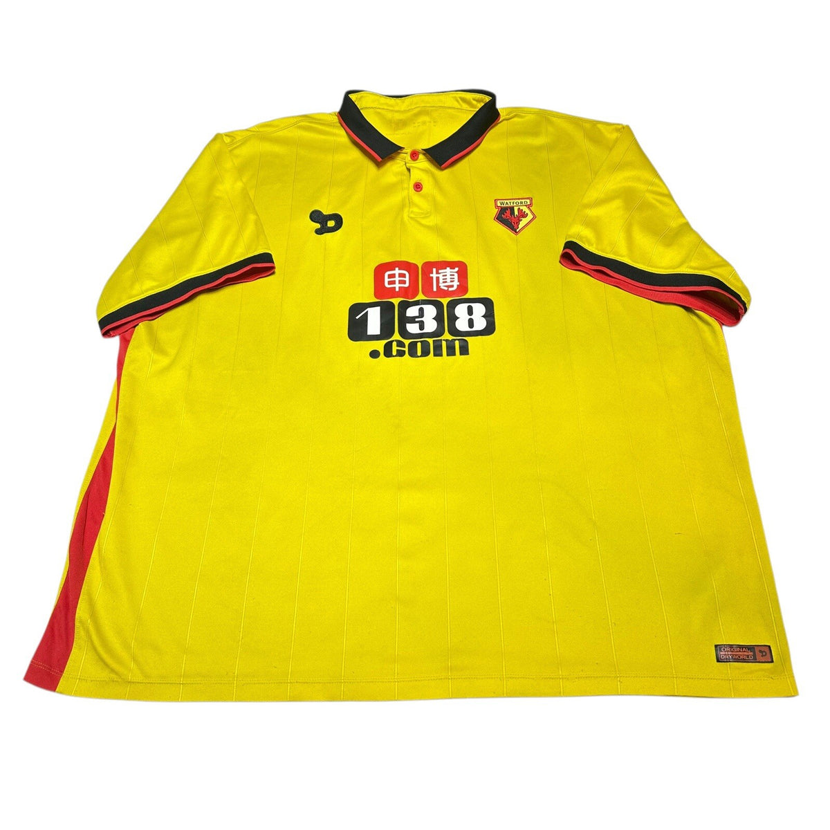 Watford Home Football Shirt 2016/17 Adults XXL Dryworld Used