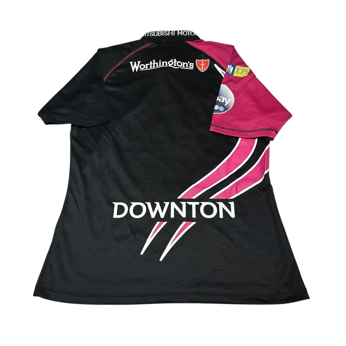 Gloucester Rugby Shirt 2011/2012 Kooga Large European Jersey Top Black Pink