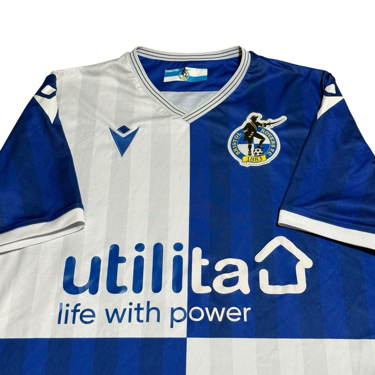Bristol Rovers Home Shirt 2019/20 Men’s Small Original Macron Football Jersey