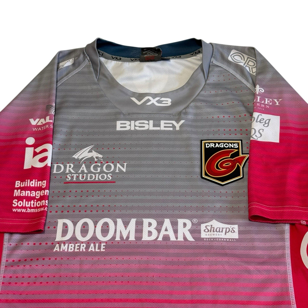 Newport Dragons Rugby European Shirt 2020/2021 VX3 Size Large Pink Jersey Top
