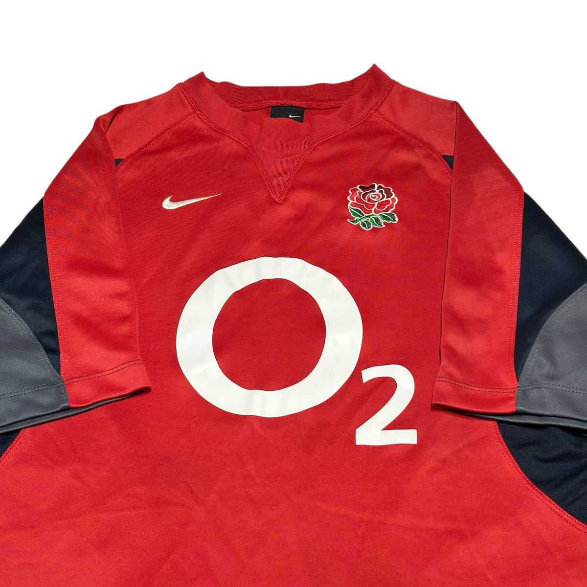 England Rugby Shirt Jersey O2 2000s Official Nike Training Kit Size Large