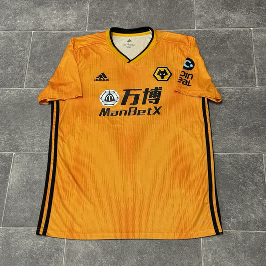 Wolverhampton Wanderers Shirt Mens Large Orange 2020/21 Home Adidas Wolves