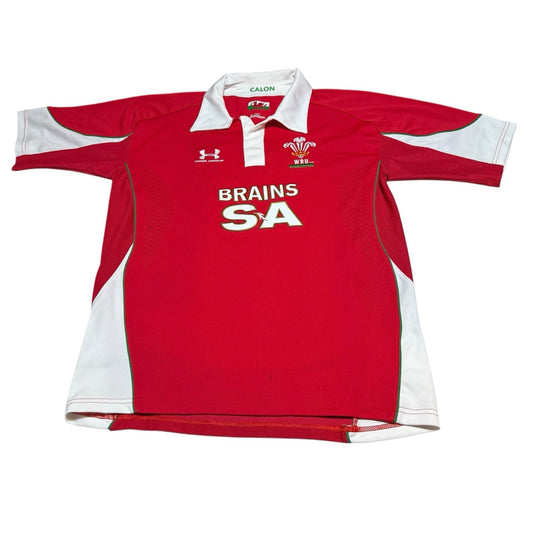 Under Armour Wales Rugby Shirt Home 2008 2009 Red Mens Medium