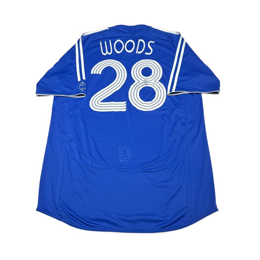 Chelsea 2006-08 Home Shirt Adidas Michael Woods #28 Football Jersey Signed Large