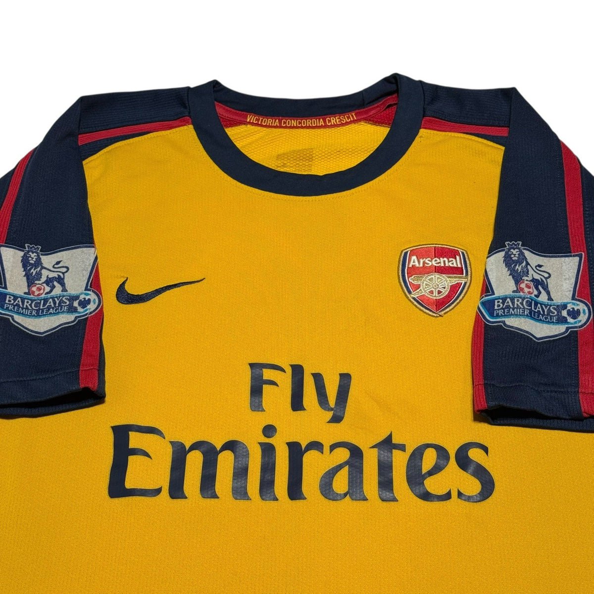 Arsenal 2008/2009 Nike Away Shirt Premier League V. Persie No 11 Yellow XL Youth
