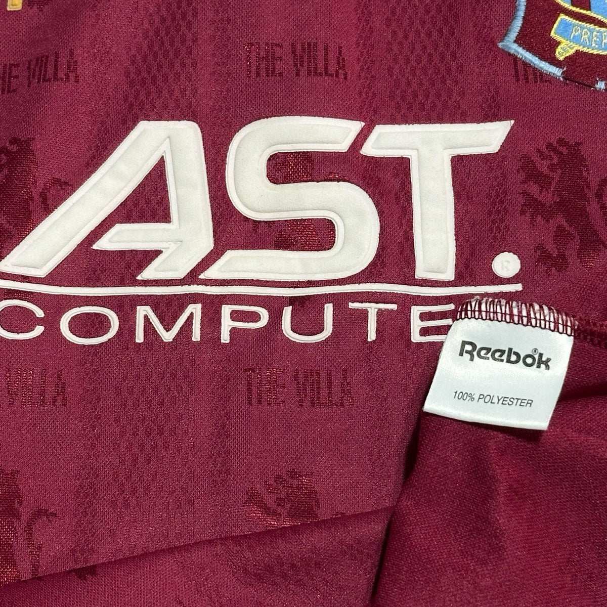 Aston Villa 1995-1997 Home Shirt Reebok Men's S 30/32 Original AVFC Football