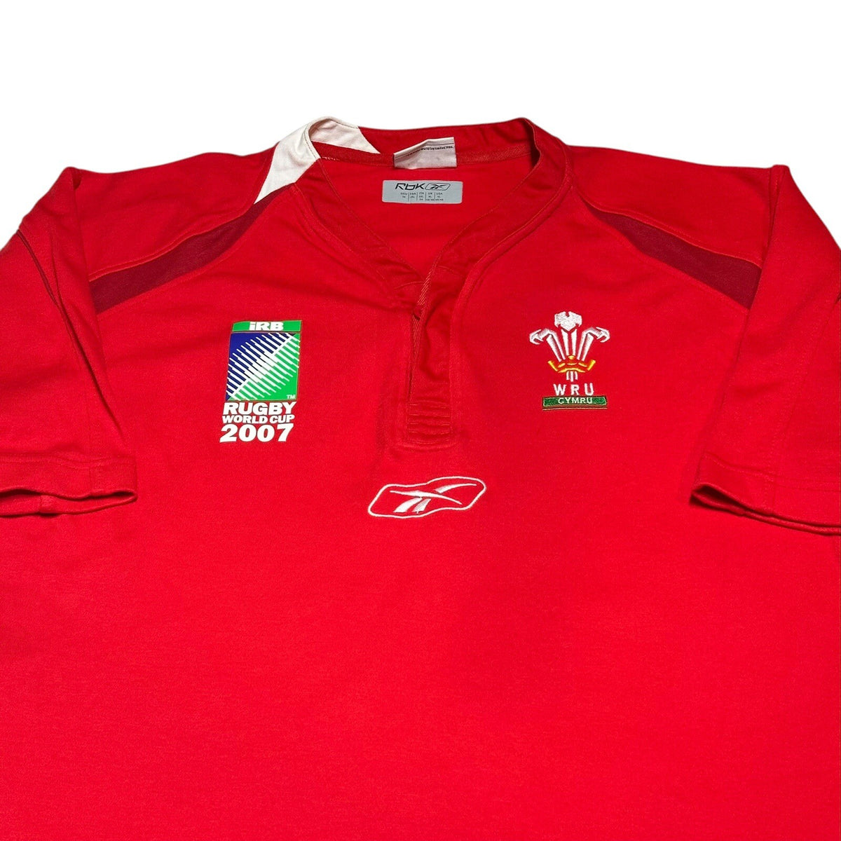 WALES 2007 WORLD CUP RUGBY SHIRT JERSEY REEBOK RUGBY UNION XL